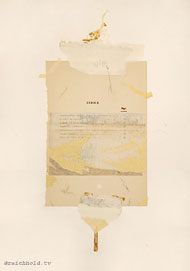 Indice, 2006; mixed media collage; 22 x 15 inches