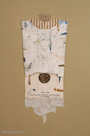 The Cardinal, 2009; mixed media collage; 22 x 15 inches